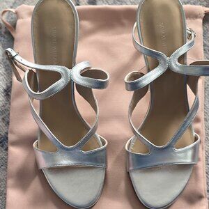 Stuart Weitzman Silver Sandals size 10